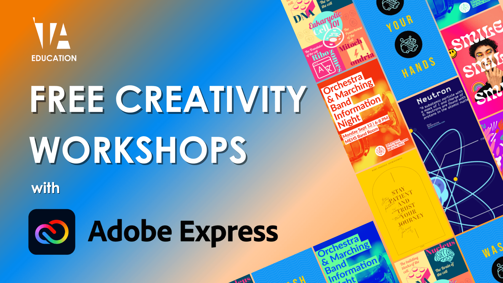 Featured image for “FREE CREATIVITY WORKSHOPS – ADOBE EXRPESS”